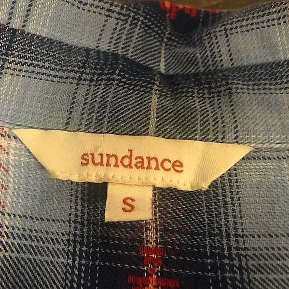 Sundance southwestern style Aztec plaid button up size S - Picture 3 of 12